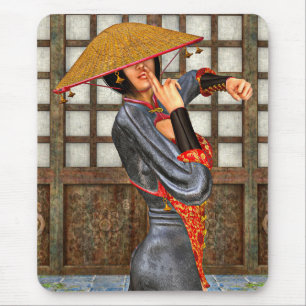 Asiatische Kampf Frau Mousepad