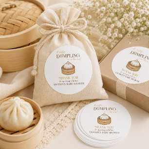 Asiatische Kawaii Dim Sum Kleine Klöße Baby-Party Runder Aufkleber