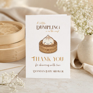 Asiatische Kawaii Dim Sum Little Dumpling Baby Sho Dankeskarte