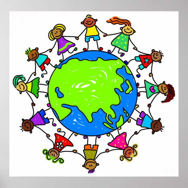 Asiatische Kinder Poster (Vorne)