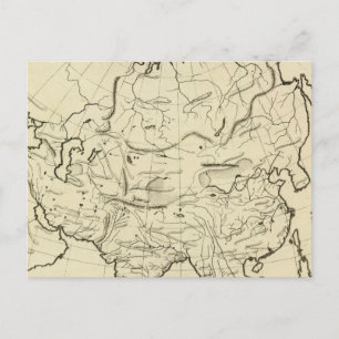 Asiatische Kontur Postkarte