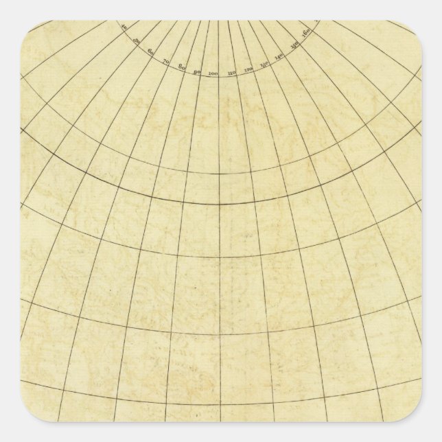 Asiatische Kontur Quadratischer Aufkleber (Vorderseite)
