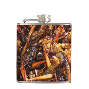 Asiatische Küche mit frittiertem Grasshopper (Takk Flachmann