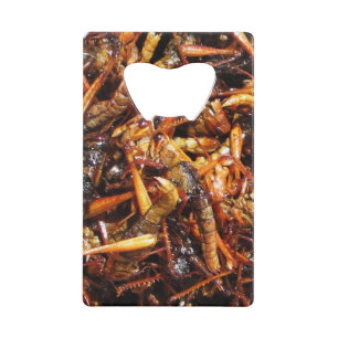 Asiatische Küche mit frittiertem Grasshopper (Takk Kreditkartenflaschenöffner