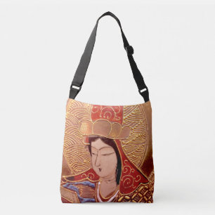 Asiatische Lady Tragetaschen Mit Langen Trägern