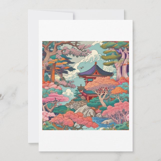 asiatische Landschaft Einladung (Vorderseite)