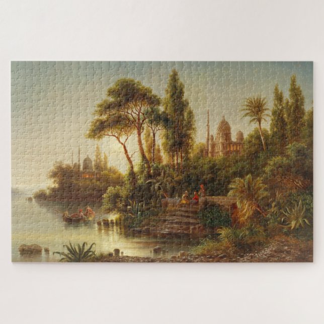 Asiatische Landschaft im Abend Licht (Sunset Art) (Horizontal)