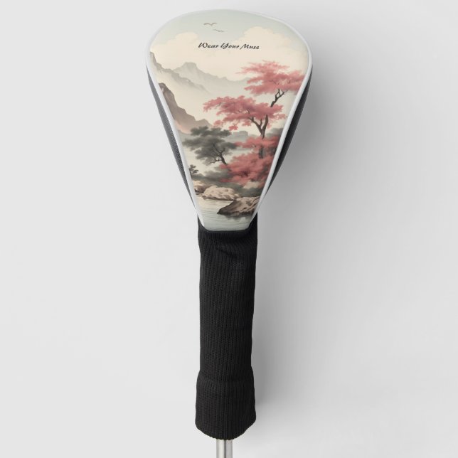 Asiatische Landschaft Schönheit Golf Headcover (Vorderseite)