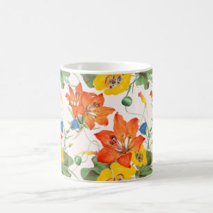 Asiatische Lilien-Tulpen-Morgenglanzmuster Kaffeetasse