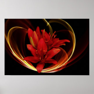 Asiatische Lilies Print Poster