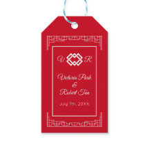 Asiatische Monogram Red White Wedge