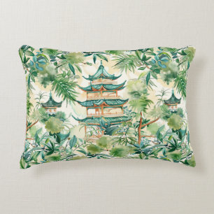 Asiatische Pagode in Verdant Landscape (12) Dekokissen