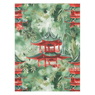Asiatische Pagode in Verdant Landscape (14) Tischdecke