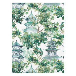Asiatische Pagode in Verdant Landscape (15) Tischdecke