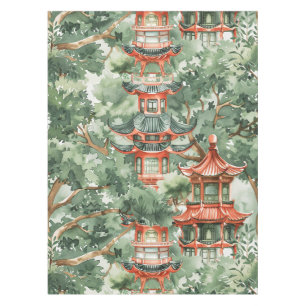 Asiatische Pagode in Verdant Landscape (17) Tischdecke