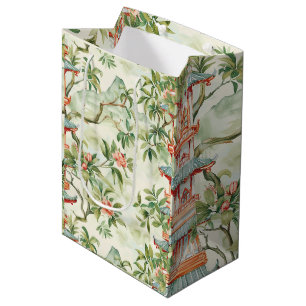 Asiatische Pagode in Verdant Landscape (1) Mittlere Geschenktüte