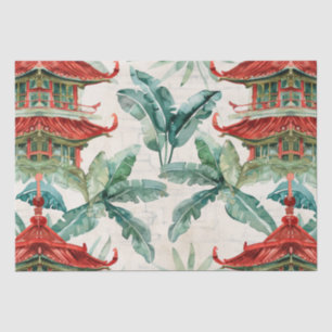 Asiatische Pagode in Verdant Landscape (2) Seidenpapier