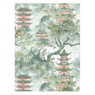 Asiatische Pagode in Verdant Landscape (5) Tischdecke