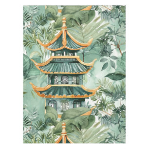 Asiatische Pagode in Verdant Landscape (6) Tischdecke
