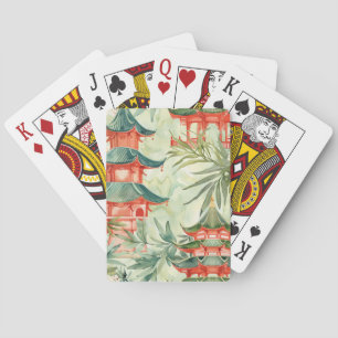 Asiatische Pagode in Verdant Landscape (8) Spielkarten