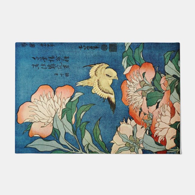 ASIATISCHE PFINGSTROSEN-Türmatte Fußmatte (Vorderseite)