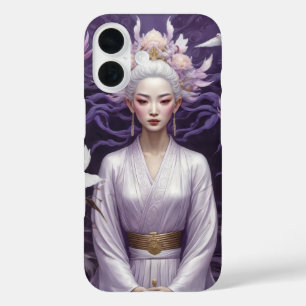 Asiatische Prinzessin in lila Tönen iPhone 16 Hülle