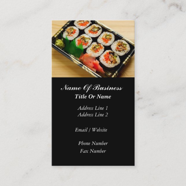 Asiatische Restaurantgewerbe-Karte Visitenkarte (Vorderseite)