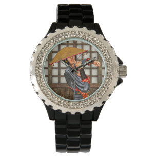 Asiatische Schlachtfrau Armbanduhr