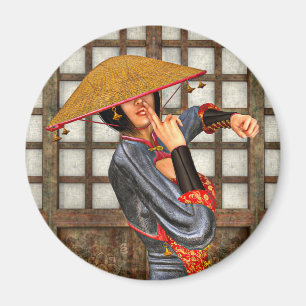 Asiatische Schlachtfrau Magnet