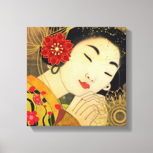 Asiatische Schönheit Leinwanddruck