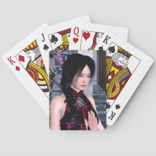 Asiatische Schönheit Spielkarten