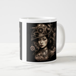 Asiatische Steampunk-Frau Jumbo-Tasse