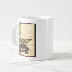 Asiatische Tapisserie mit Bowl- und Drachendesign Jumbo-Tasse