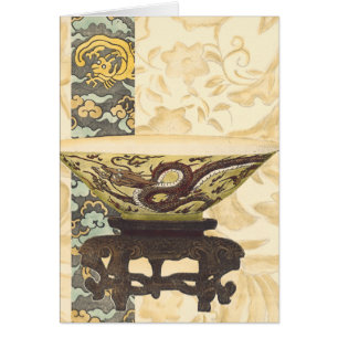 Asiatische Tapisserie mit Schüssel-und