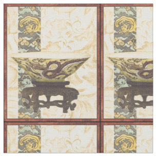Asiatische Tapisserie mit Schüssel-und Stoff