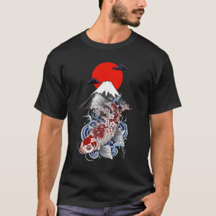 Asiatische Tätowierung Japanischer Koi-Fisch T T-Shirt