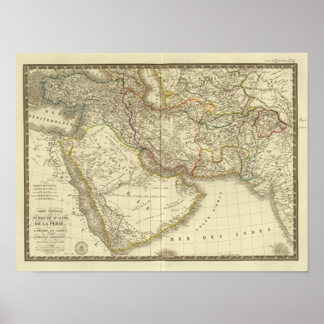 Asiatische Türkei, Persien, Arabien, Kabul Poster (Vorne)