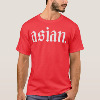 Asiatische verblichene Typgestaltung T-Shirt
