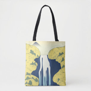 Asiatische Wasserfall-Wurfkissen Tasche