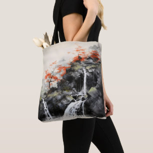 Asiatische Wasserfalllandschaft Tasche