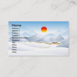 Asiatische Wintersun-Visitenkarten Visitenkarte