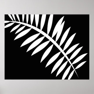 Asiatischer Abstrakter Leaf 1 Poster