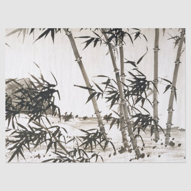 Asiatischer Bambus verlässt Chang chinesisches Seidenpapier (Vorderseite)