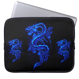 Asiatischer Blauer Drachenschlauch Laptopschutzhülle
