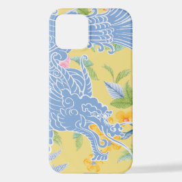 Asiatischer Drache - Blau auf Pastel iPhone 12 Hülle