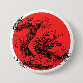 Asiatischer Drache Button