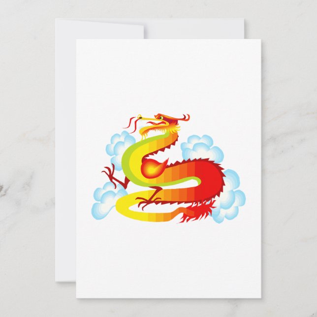 Asiatischer Drache in Wolken (Vorderseite)