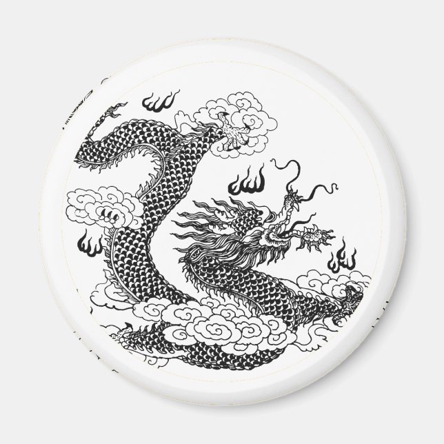 Asiatischer Drache Magnet (Vorne)