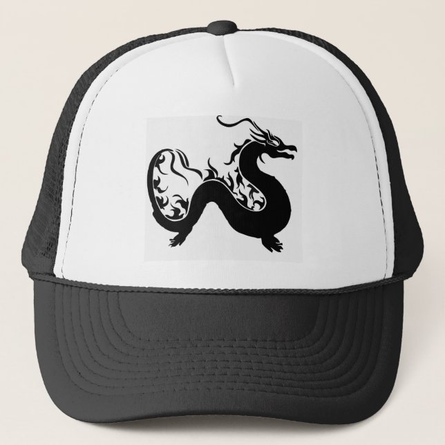 Asiatischer Drache Truckerkappe (Vorderseite)