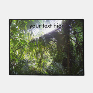 Asiatischer Dschungel und Ihr Text Fußmatte